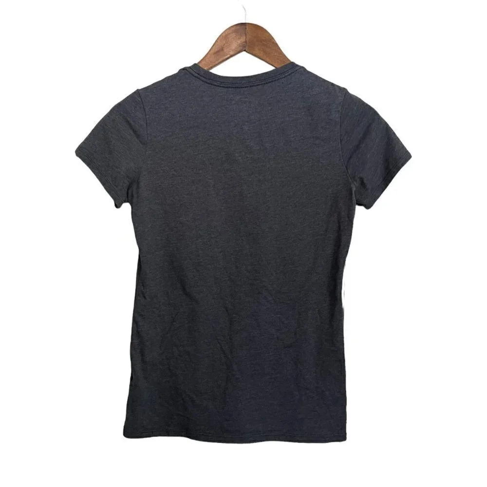 The North Face Womens Blue Gray Heathered Graphic Short Sleeve T-Shirt Size XS - Picture 6 of 6